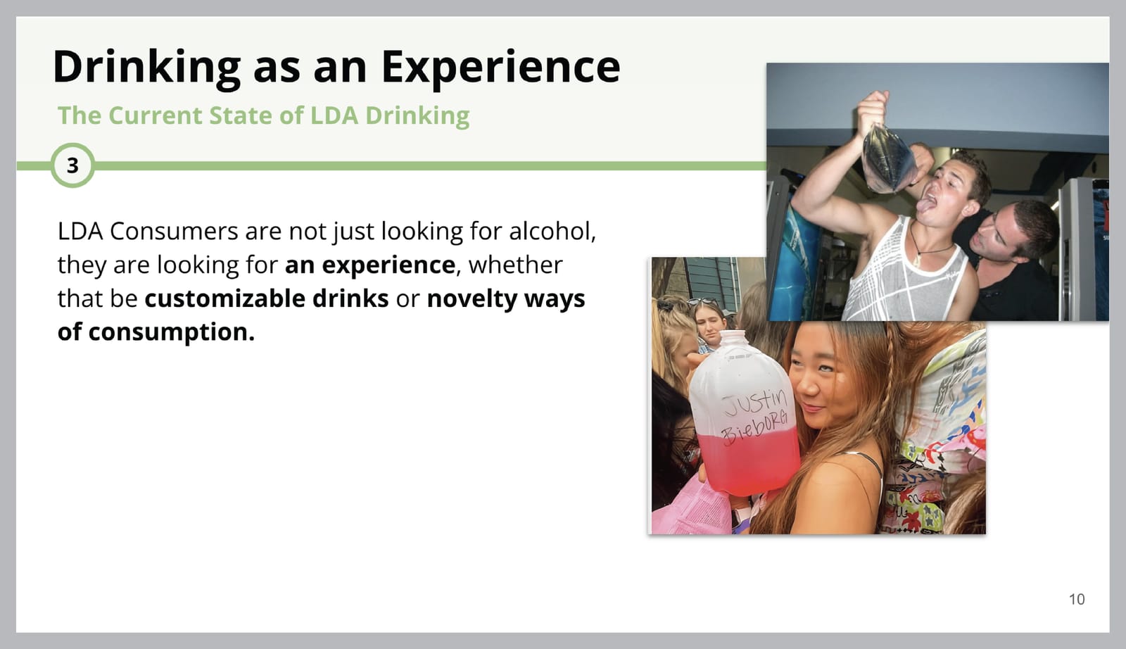 The Current State of LDA Drinking, insight slide 1