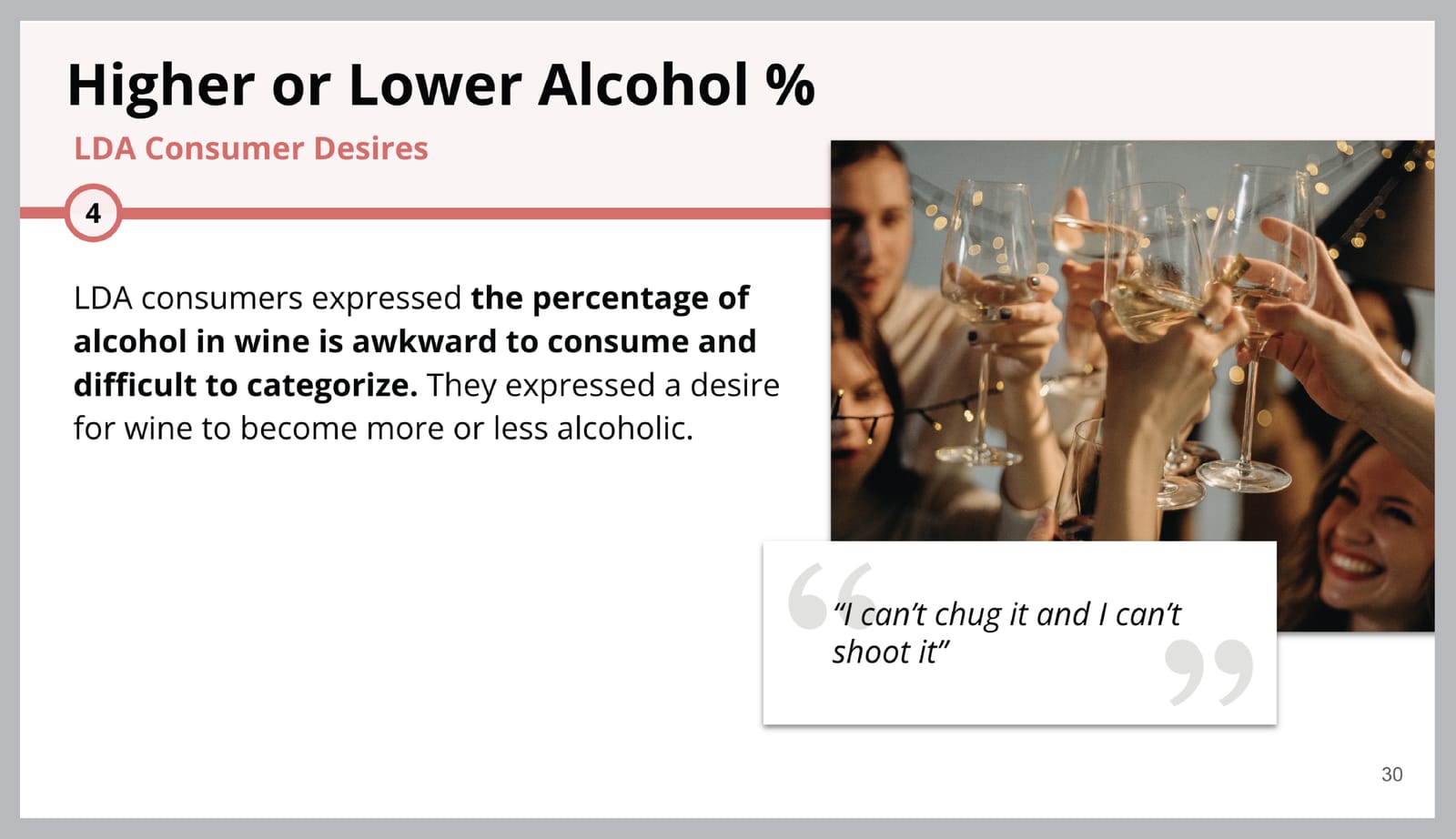 LDA Consumer Desires, insight slide 1
