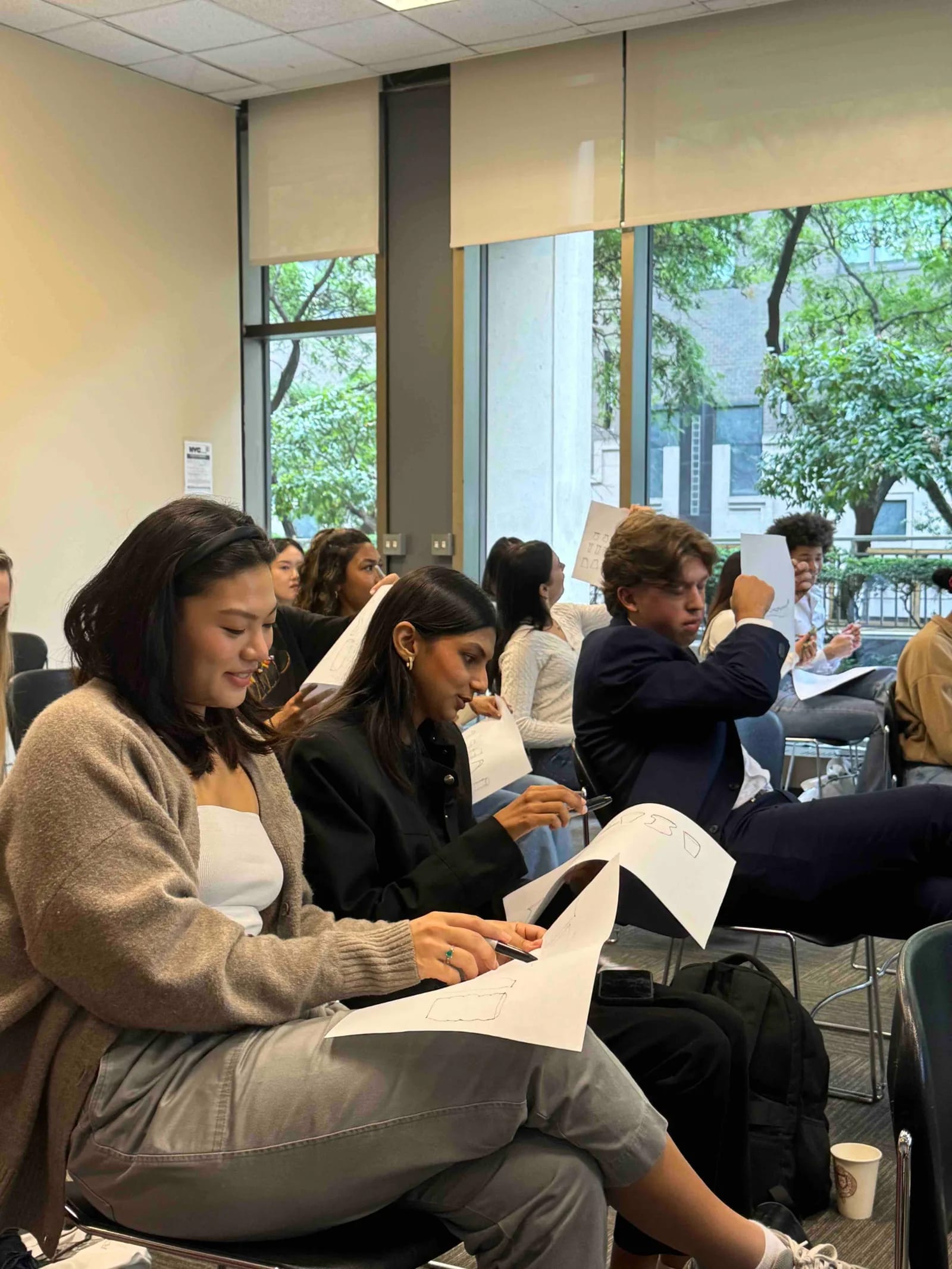 Fordham business students during the workshop